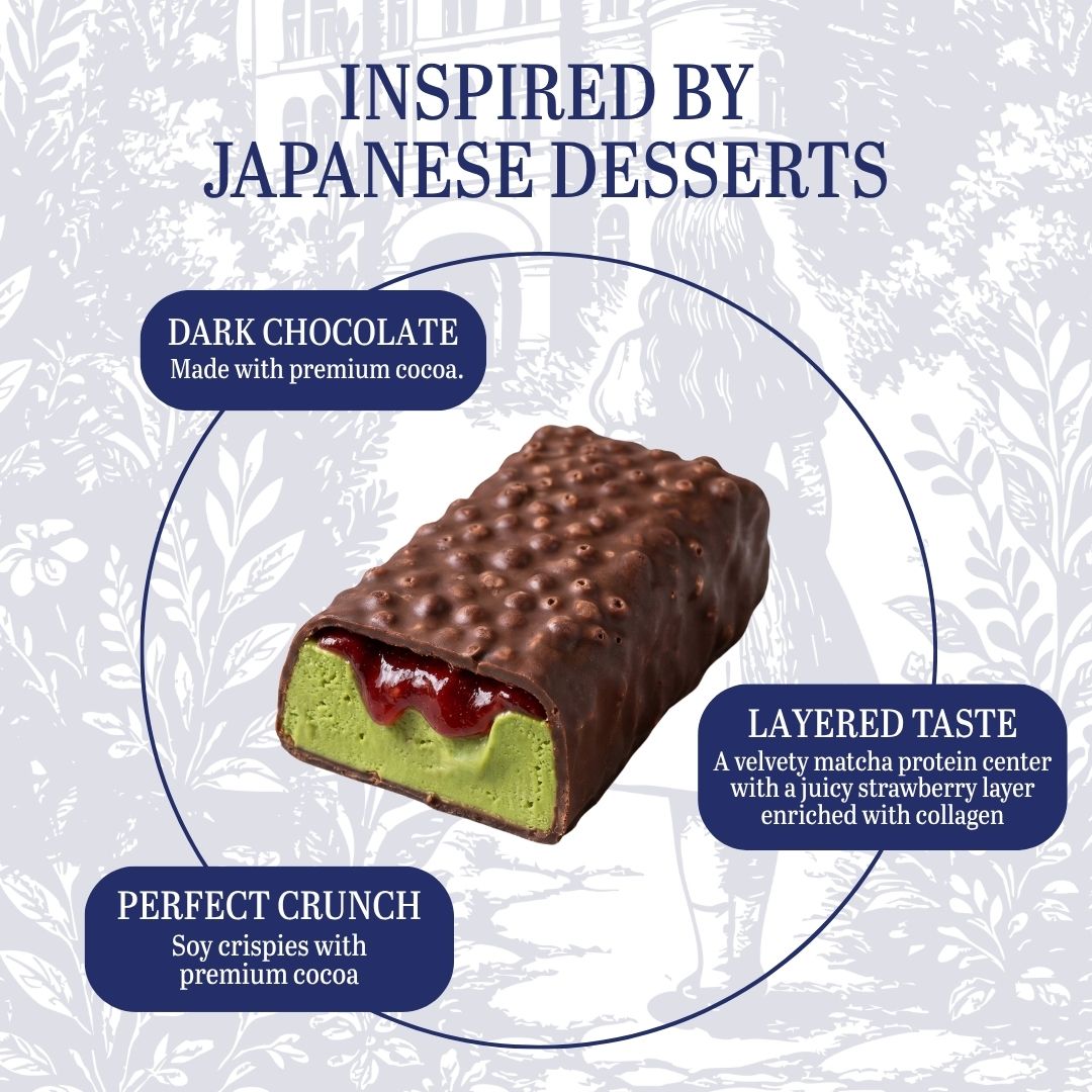 MATCHA & STRAWBERRY PROTEIN BAR (12-bar box)