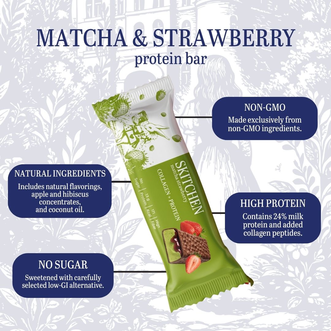 MATCHA & STRAWBERRY PROTEIN BAR (12-bar box)