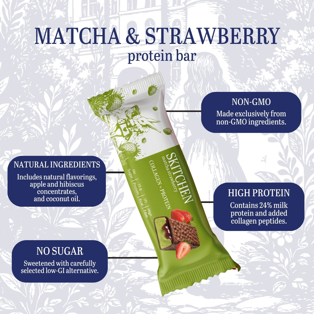 MATCHA & STRAWBERRY PROTEIN BAR (12-bar box)