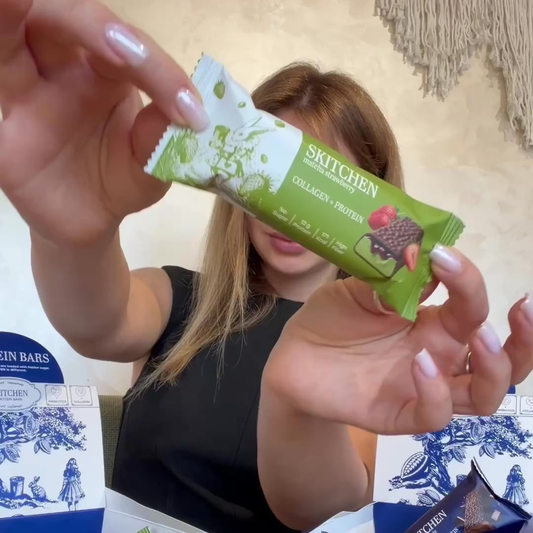 MATCHA & STRAWBERRY PROTEIN BAR (12-bar box)